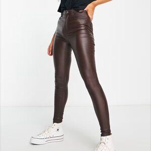 ASOS Stradivarius Faux Leather High-Waist Pants